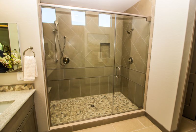 Small Bathroom Shower with Glass Enclosure